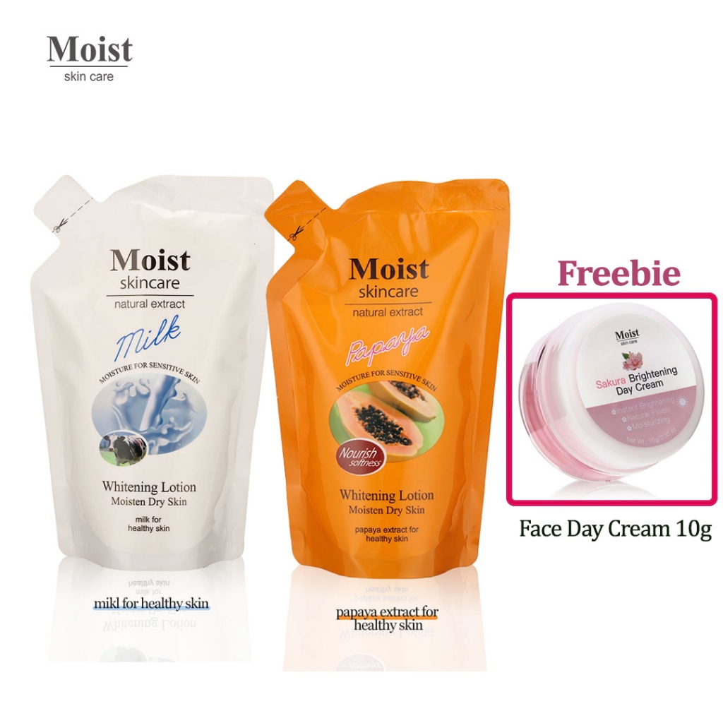 Moist Skincare Lotion 310ml Papaya&Milk Moisten Whitening Moisture Dry