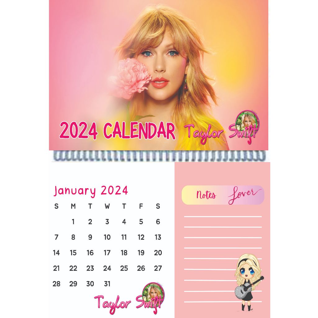 TAYLOR SWIFT DESK CALENDAR TABLE CALENDAR 2024 Shopee Philippines