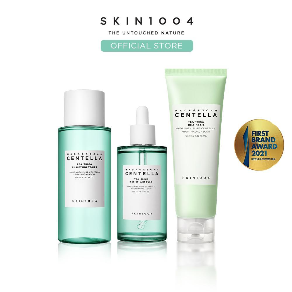 SKIN1004 [Tea Trica Basic 3] Toner 210ml+ Ampoule 100ml+BHA Foam 125ml ...