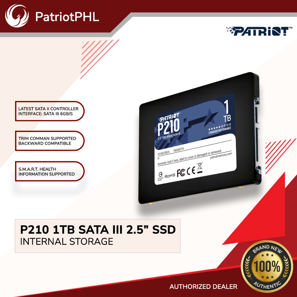 PATRIOT P210 SSD SATA 3 Internal Solid State Drive 2.5