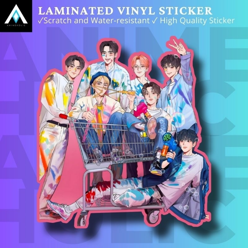 EN ENHYPEN FAN ART LAMINATED VINYL STICKER FOR ENGENE ANIMEHOLIC