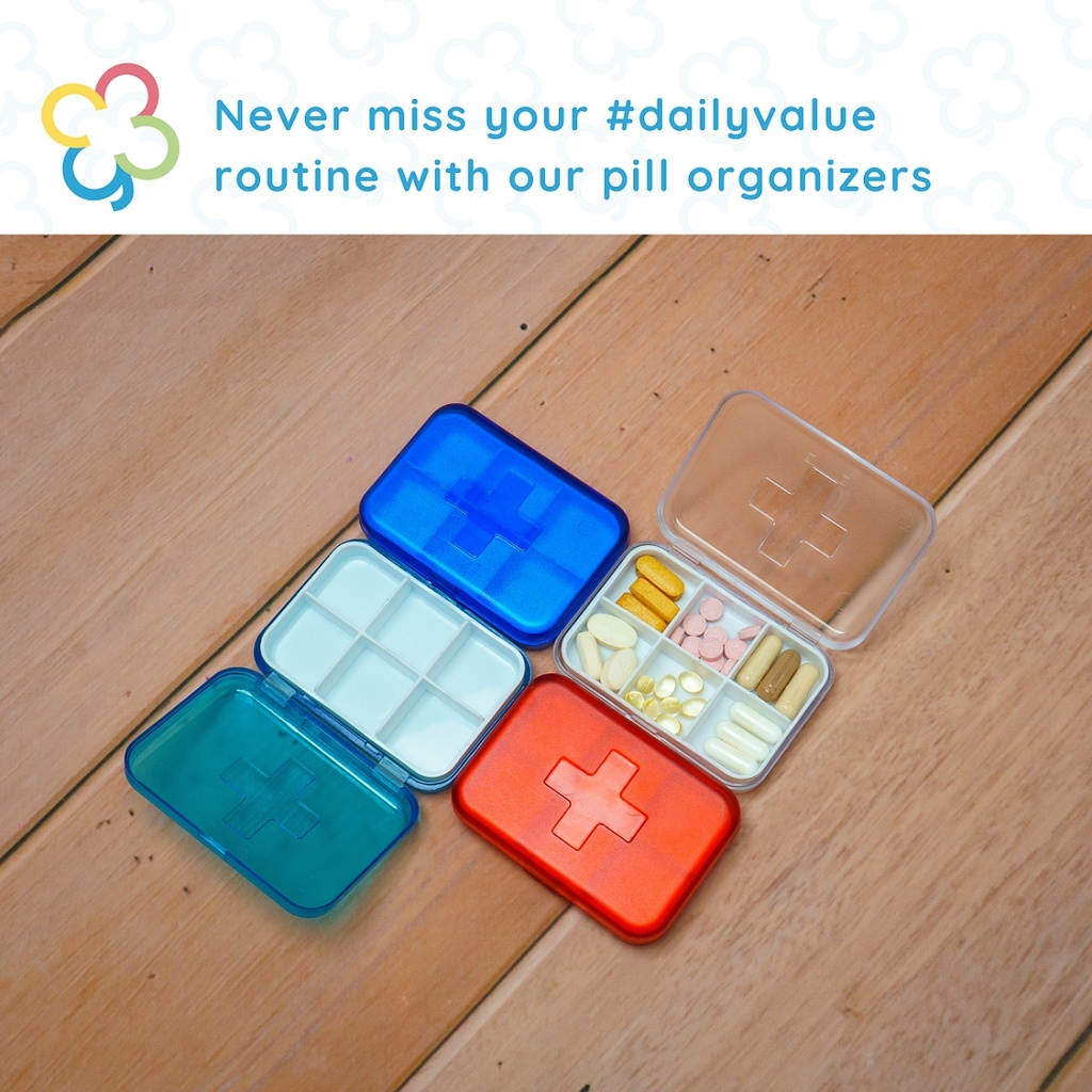 Portable 6 grid multi purpose organizer. 6 slots Pill Organizer- 50pcs ...