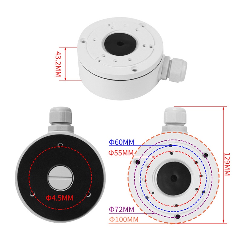 Universal Hemisphere Junction Box Waterproof Junction Box For Security ...