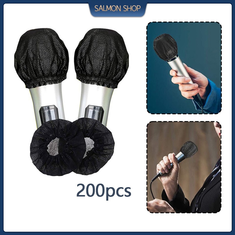 200Pcs Disposable Microphone Covers Non-woven Mic Protective Cap U ...