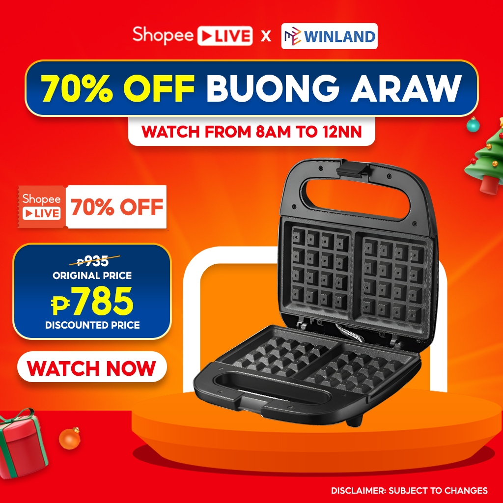 Hanabishi by Winland Waffle Maker Waffle Toaster NonStick Pan