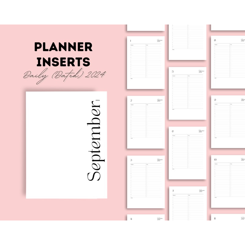 Planner Inserts - Daily 2024 (Dated) | Shopee Philippines