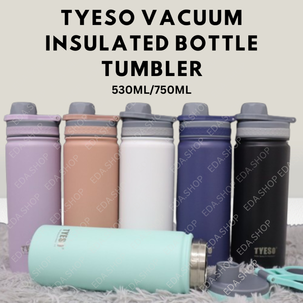 TYESO 530ml/750ml Vacuum Insulated Bottle Tumbler Portable Stainless