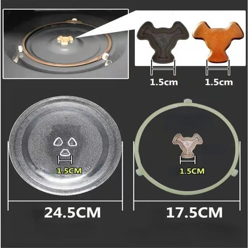 24.5cm Y Type Microwave Oven univeral glass Turntable Bottom Turntable ...