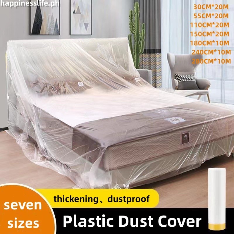 1PC Plastic Furniture Dust Cover Disposable Waterproof Car Dusty Bed