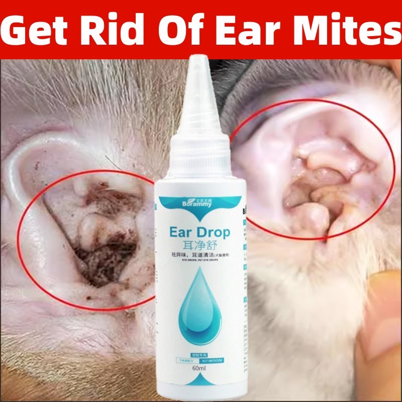 Dog Ear Drop For Infection Earmites Drop For Dogs Get Rid Of Ear MItes Ear Drops For Cats 60 ML