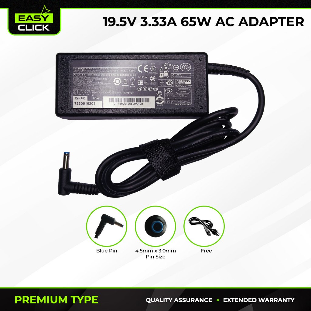 Chargeur Pour Ultrabook HP Envy 4-1162sf - 19.5V / 3.3A - Alimentation Secteur