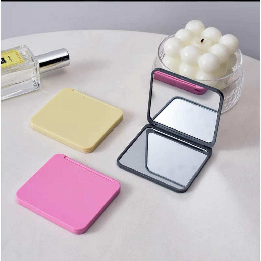 Mini Square Makeup Mirror Portable Double-sided Vanity Mirror Cosmetic ...