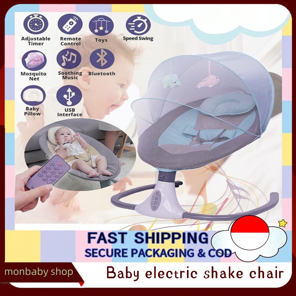 Baby automatic shaking chair Smart Bluetooth music cradle can be folded