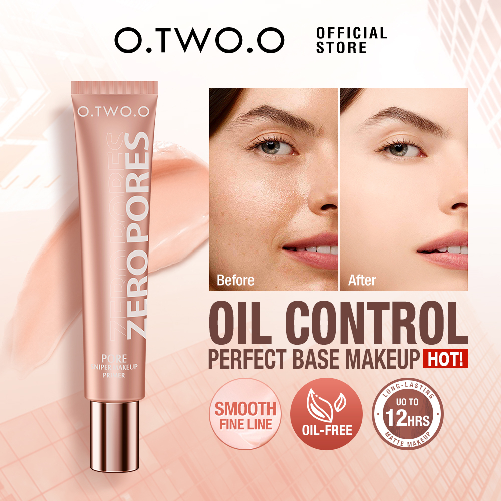 O.TWO.O Primer Make Up Base Invisible Pore Soft Focus Makeup Oil-Control  Long-Lasting Brighten Smoot