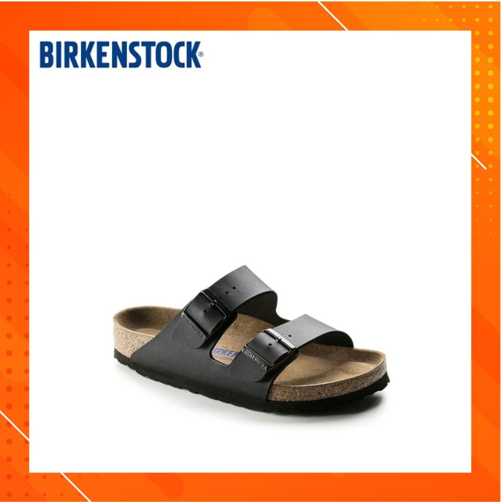 Birkenstock Arizona Softbed Birki-flor Black Classic Men's Sandals ...
