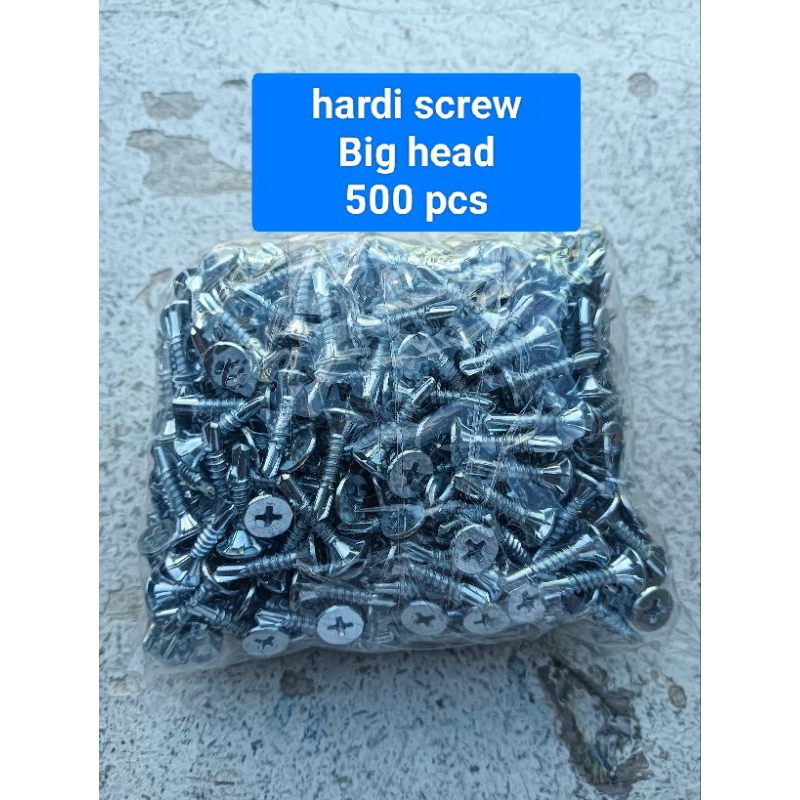 Hardi Screw 3/4". 500 pcs ( Big Head). gypsum screw board and ceiling