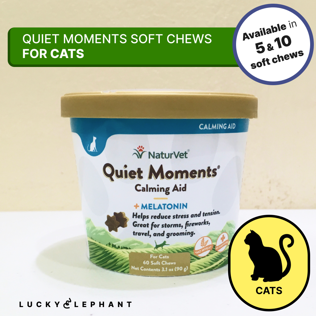 NaturVet Quiet Moments, Calming Aid Plus Melatonin FOR CATS (in 5 & 10