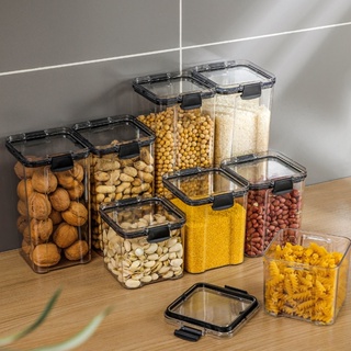 900ml/2.4L/3.4L Clear Food Storage Containers Large Capacity Airtight  Kitchen Canisters Dry Food Storage Jars Pantry Organizer