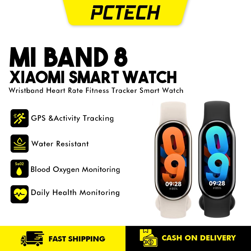 Xiaomi Mi Band 8 Blood Oxygen 1.62 AMOLED Screen Fitness Bracelet Miband8  60Hz Fitness Traker Heart Rate Monitor Mi Smart Band