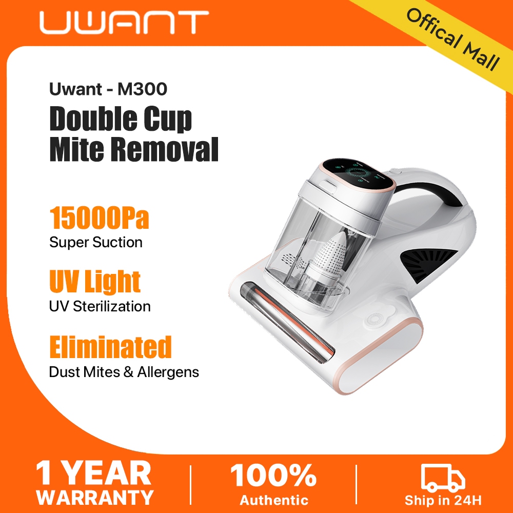 UWANT M300 Dualcup Vacuum Cleaner for Dust Mites and Allergens (15Kpa