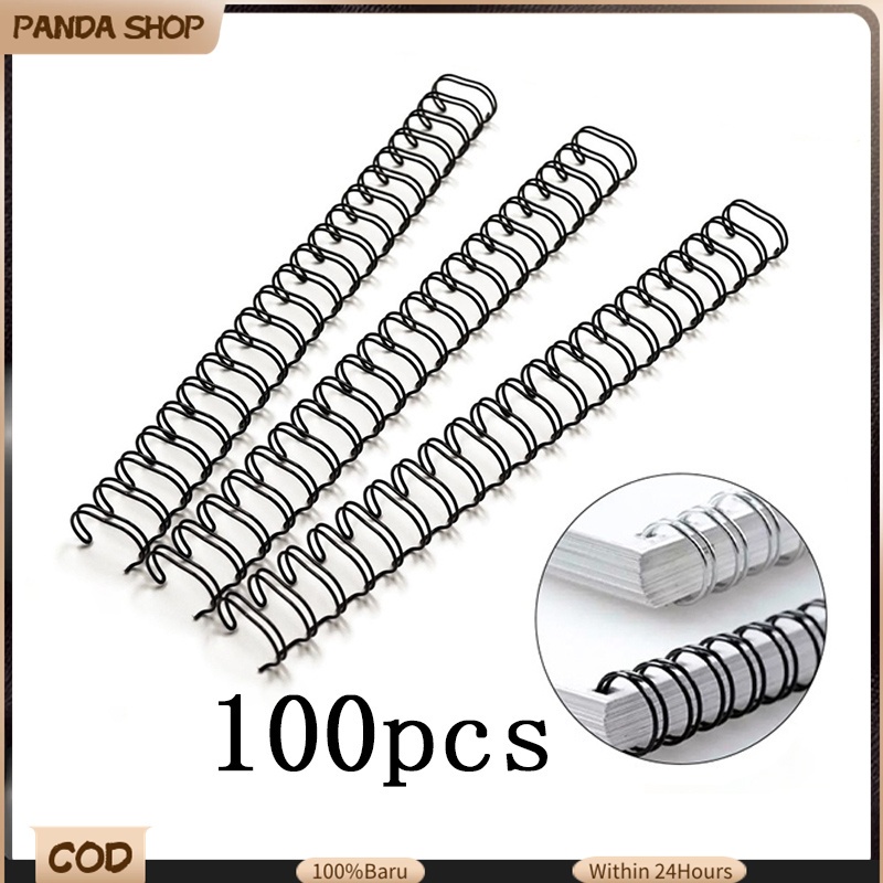 100Pcs 7.9mm Double Loop Wire A4 Size Metal Binder Wire 3:1 Pitch 50 ...