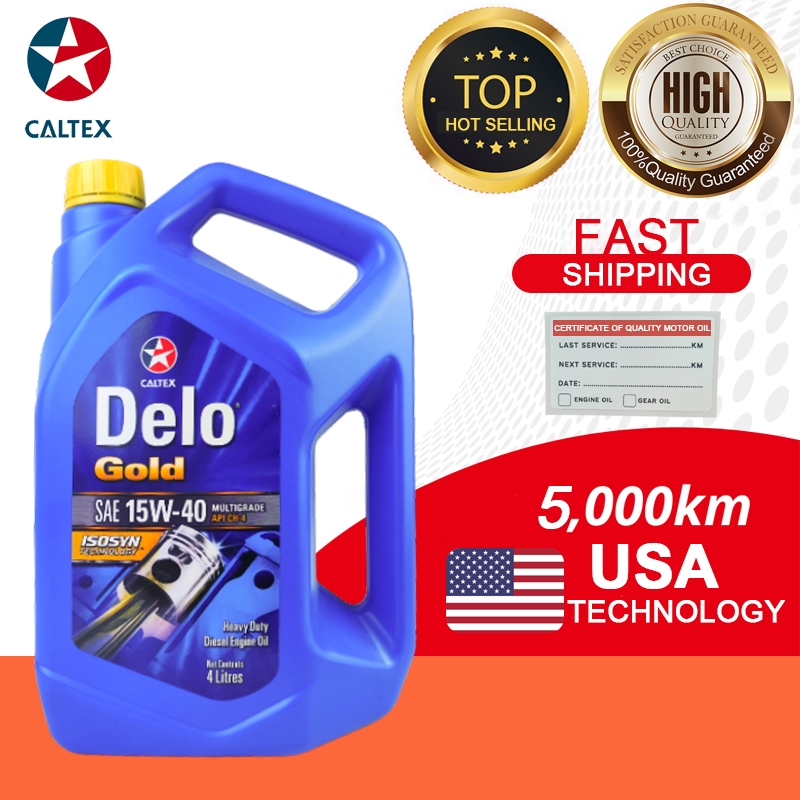 Caltex Delo Gold Heavy Duty Diesel Engine Oil Fully Synthetic SAE 15W ...