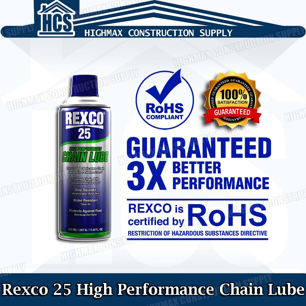 REXCO 25 High Performance Chain Lube Chain Lubricants (120ml And 350ml ...