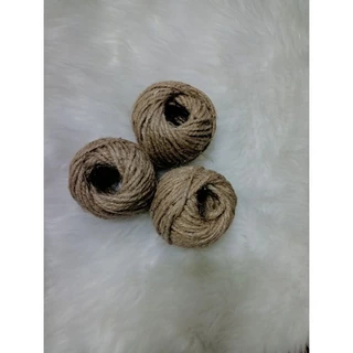 50 Yards - 3mm Twisted Jute Twine - Black / Natural Color - Gift String Rope
