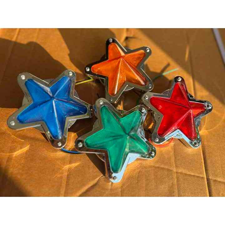 1 Pc - 12V-24V Star Shape Japanese Style LED Side Marker Indicators ...