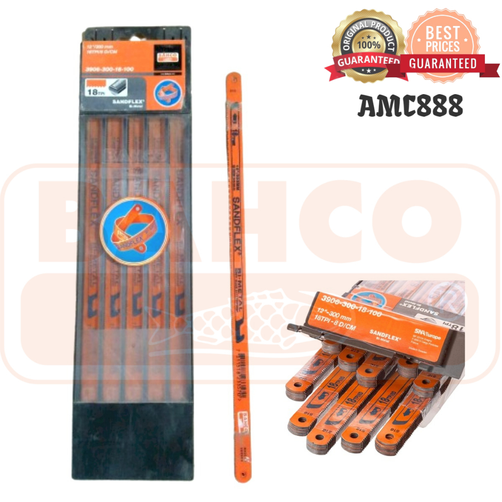  SANDFLEX Bi-Metal Saw Blades - ORIGINAL BAHCO (18TPI 12"/300mm/Price 