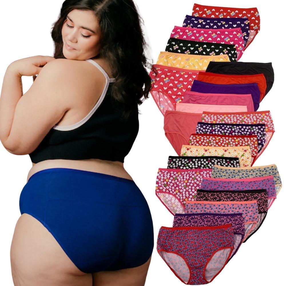 12pcs Panty Underwear For Women Plus Size Womenswear Comfort Multicolor Lady Innerwear 8745