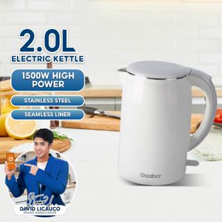 Eu Plug Electric Kettle, Cordless Pot, Portable Electric Kettle, Double  Layer Anti Scalding Hot Pot, 1500 Watt Strong Fast Boiling Pot, Water Pot, electric Tea Pot, With Boiling Dry Protection, With Inner Steel