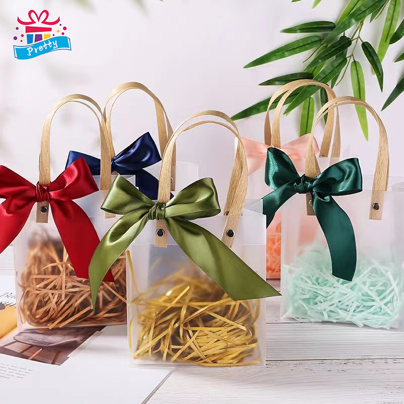 pretty PVC Loot bag Small gift bagBbags for gifts Clear paper bag PVC ...