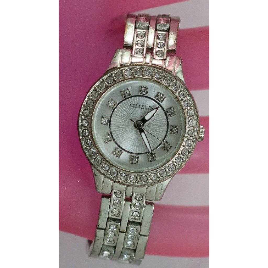 W16:Original VALLETTA Women Analog Watch from USA-Silver Tone | Shopee ...