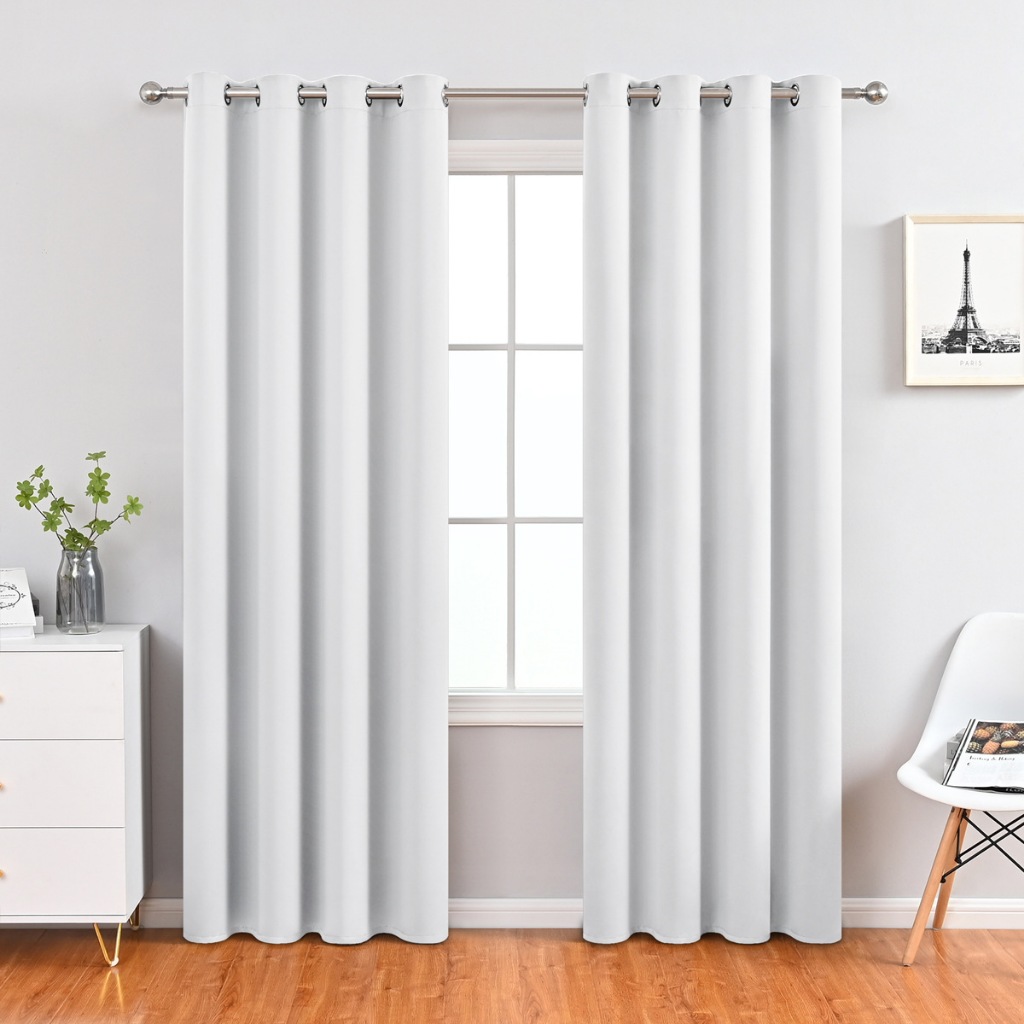 Atlanta Room Divider Blackout Curtain With Ceiling Track Kit Chocolate AL-CL / XX-Large B - For Spaces 12' To 14' Wide X 9' Tall