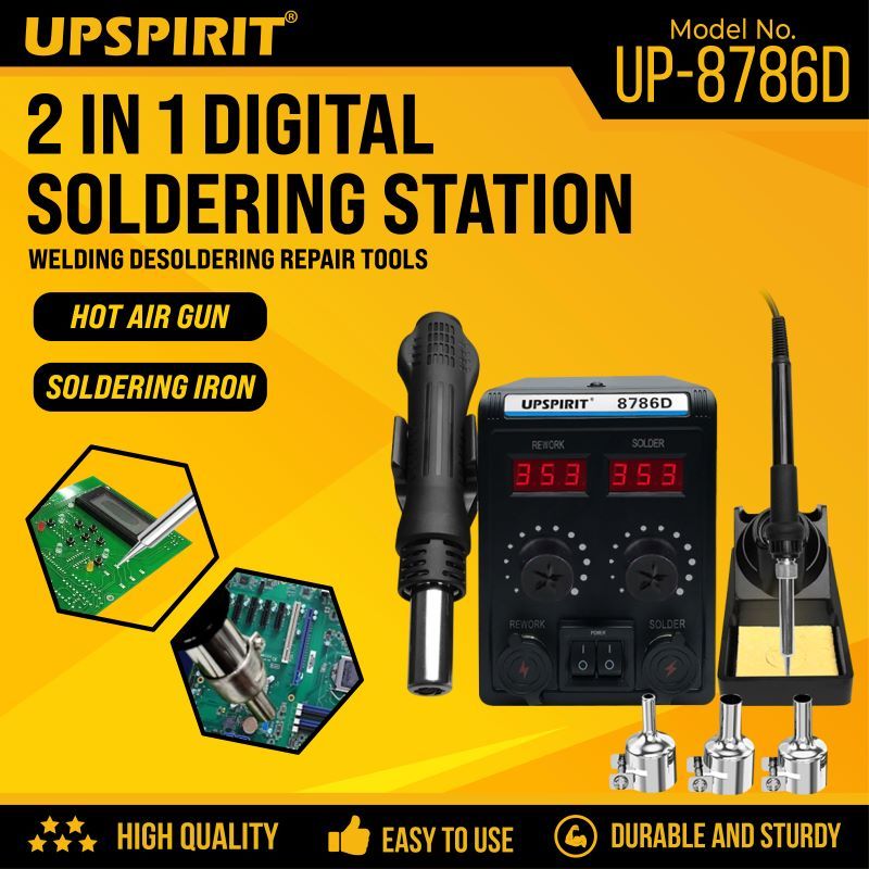 UPSPIRIT Electric 2in1 Digtal LCD Display SMD Soldering Iron Rework