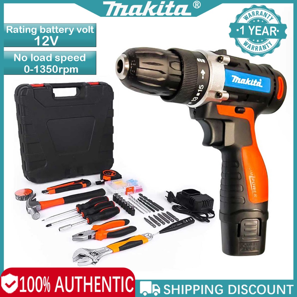 Makita Cordless Drill Set Portable Electric Drill Set Cordless