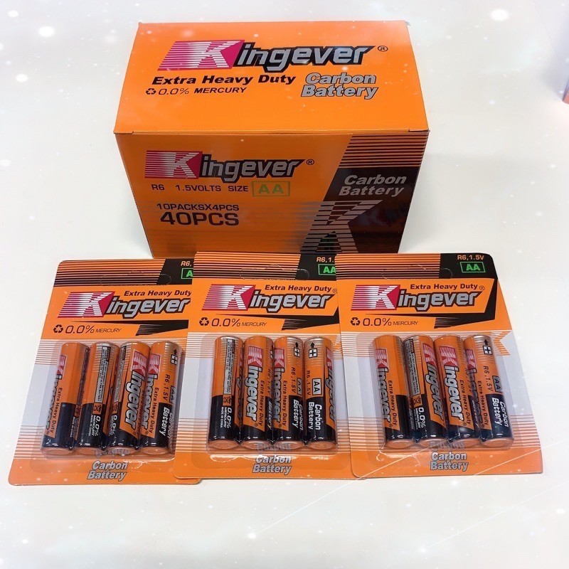 COD Kingever Battery 1 BOX 40pcs 1.5V Double A Battery Triple A Battery ...