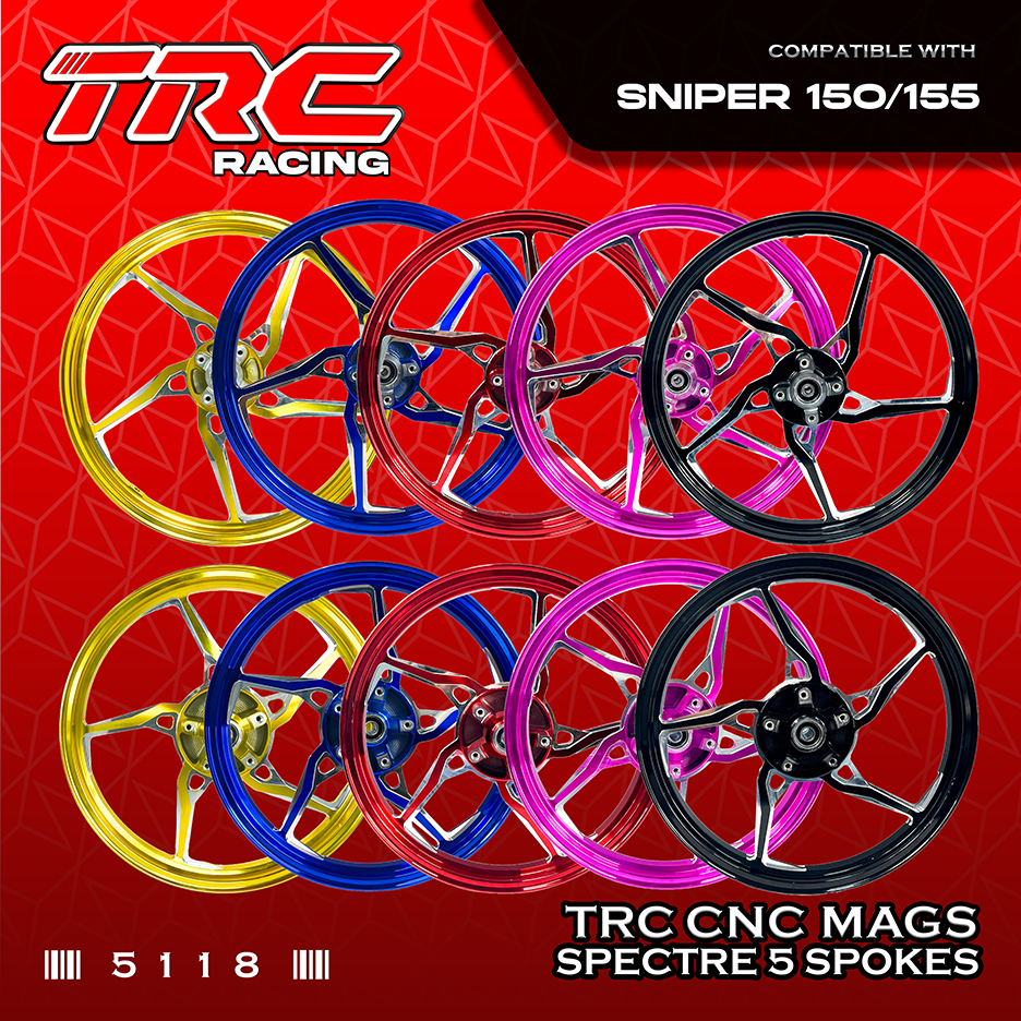 TRC CNC Mags Sniper 155/150 Spectre 5 Spokes (1.6 17F x 1.6 17R ...