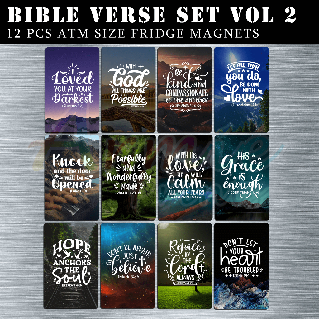 Bible Verse Ref Magnets Vol 2 SET | 12 pcs | Portrait Version | Shopee ...
