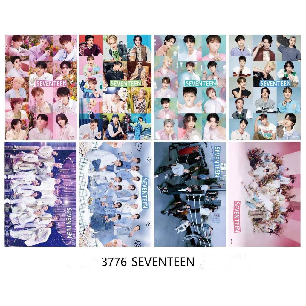 SEVENTEEN POSTERS 8 PIECES Kpop A3 SIZE 29 cm X 42 cm | Shopee