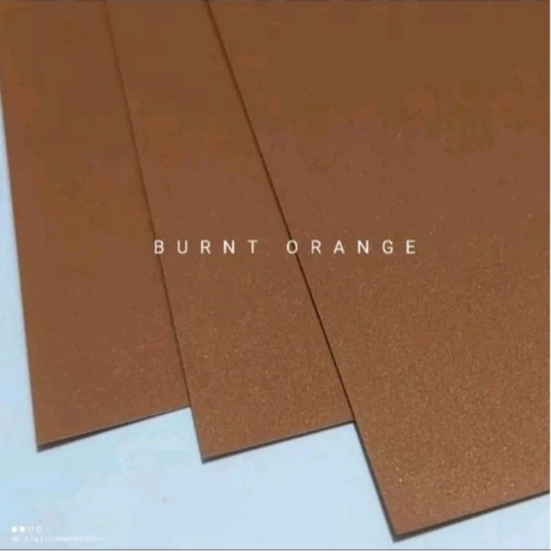 10 sheets Burnt / Rust Orange Specialty Board 250gsm Shimmery Card ...