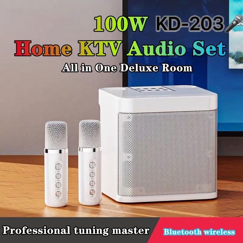 Karaoke Speaker With Mic Bluetooth Speaker With Microphone 3D Stereo ...