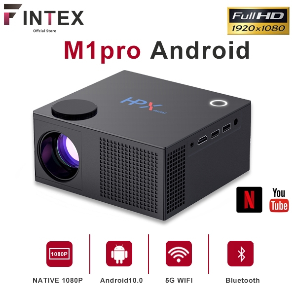 Fintex M1 1080P HD4K Android10.0 10000Lumens 250ANS LCD Projector WIFI ...