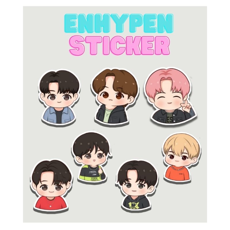 ENHYPEN CUTE CHIBI STICKERS | Shopee Philippines