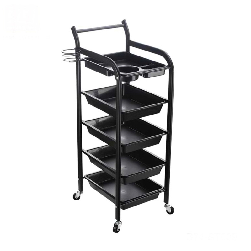 Professional Salon Trolley Hairdresser Organizer With Metal Wheel