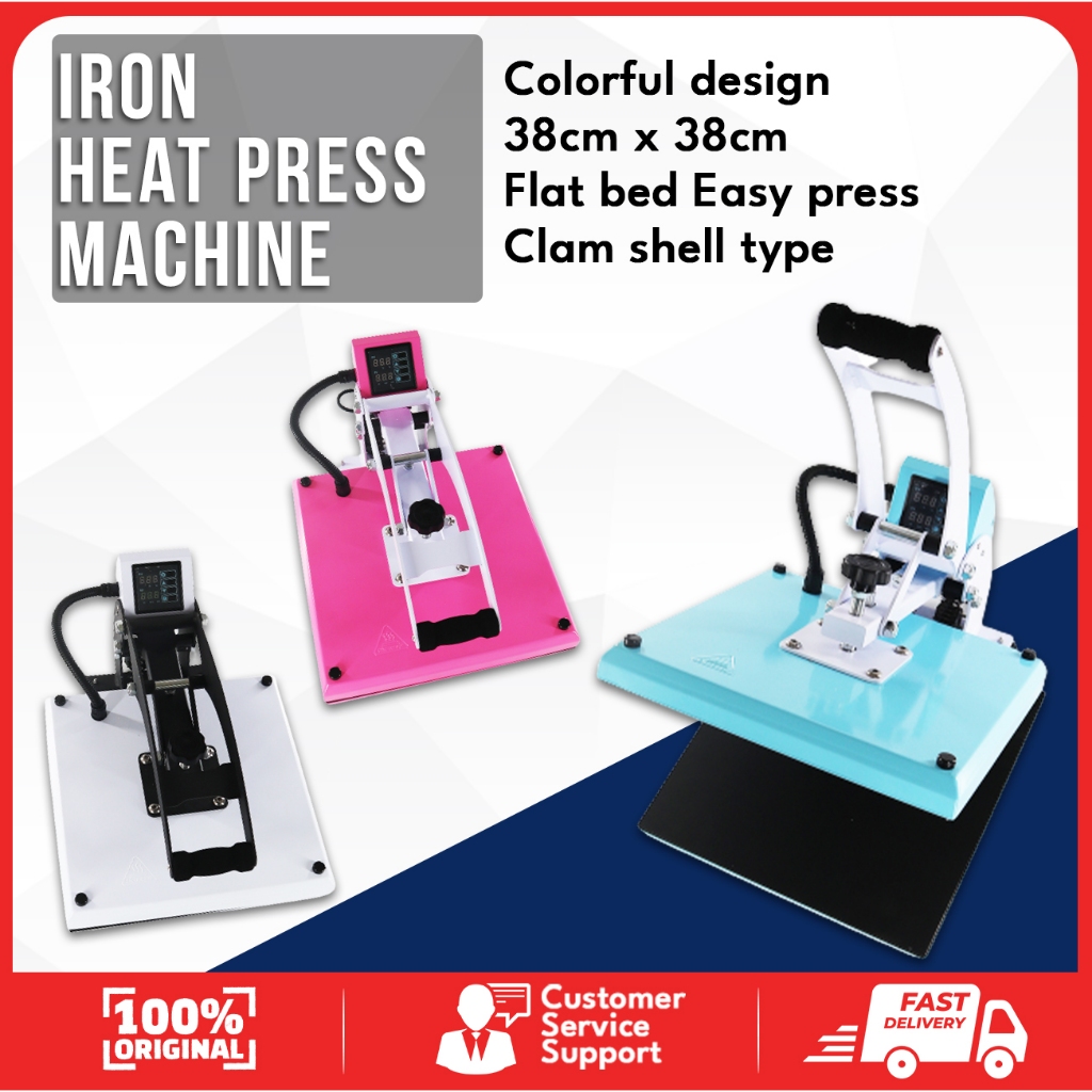 Manual Heat Press Machine Cm X Cm Heavy Duty Digital Sublimation Press Shopee Philippines