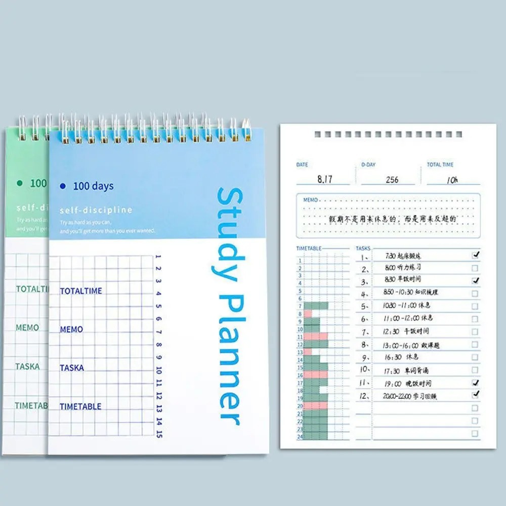 A5 Vertical Study Planner Timetable Spiral Notebook | Shopee Philippines