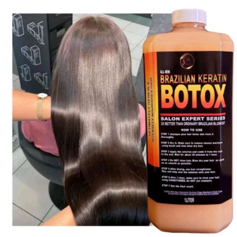 1Liter silknshine Brazilian Botox keratin hair treatment with straight