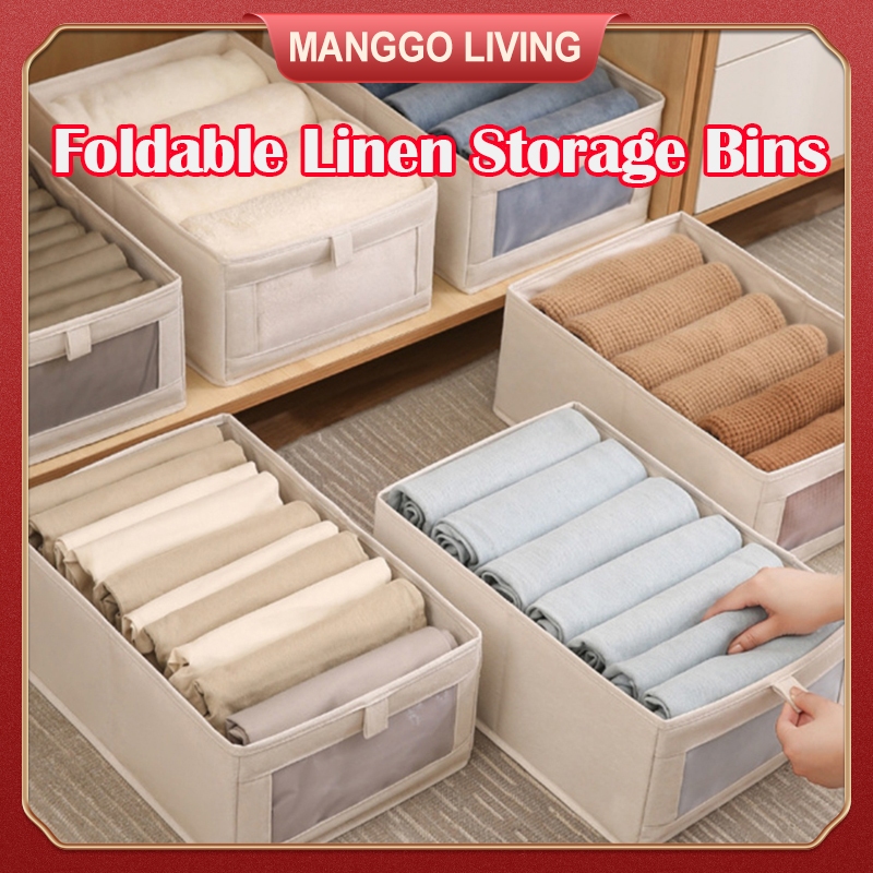 Foldable Large Linen Storage Bins Clothes Organizer Wardrobe Closet Drawer Clothes Storage Box